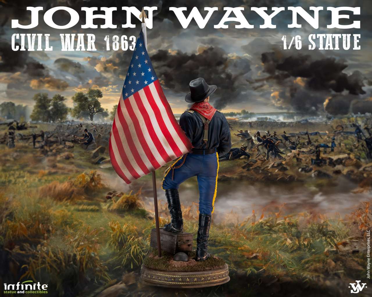 Infinite Statue JOHN WAYNE 1863 Civil War 1/6 RESIN STATUE