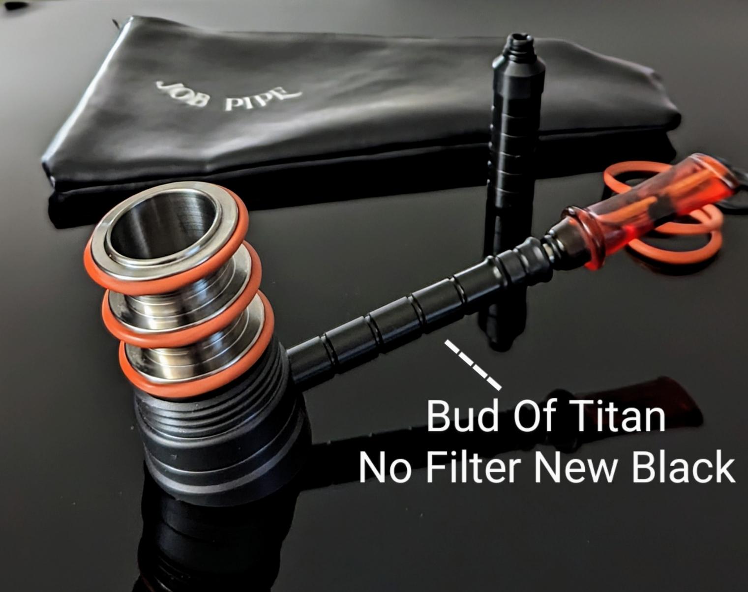 Job Pipe Red Bud Of Titan gr 2 - Filter 9 mm - No Filtrer - Chrchwarden e Ultra Short (4 pipe in una