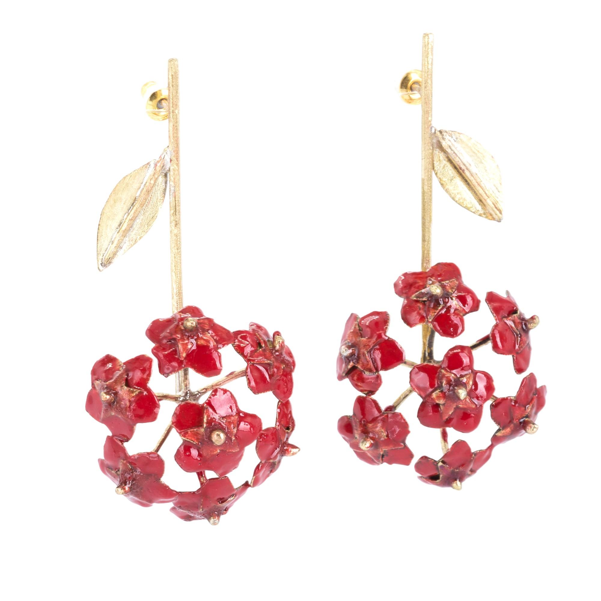 ORECCHINI HOYA ROSSA: RED HOYA EARRINGS: