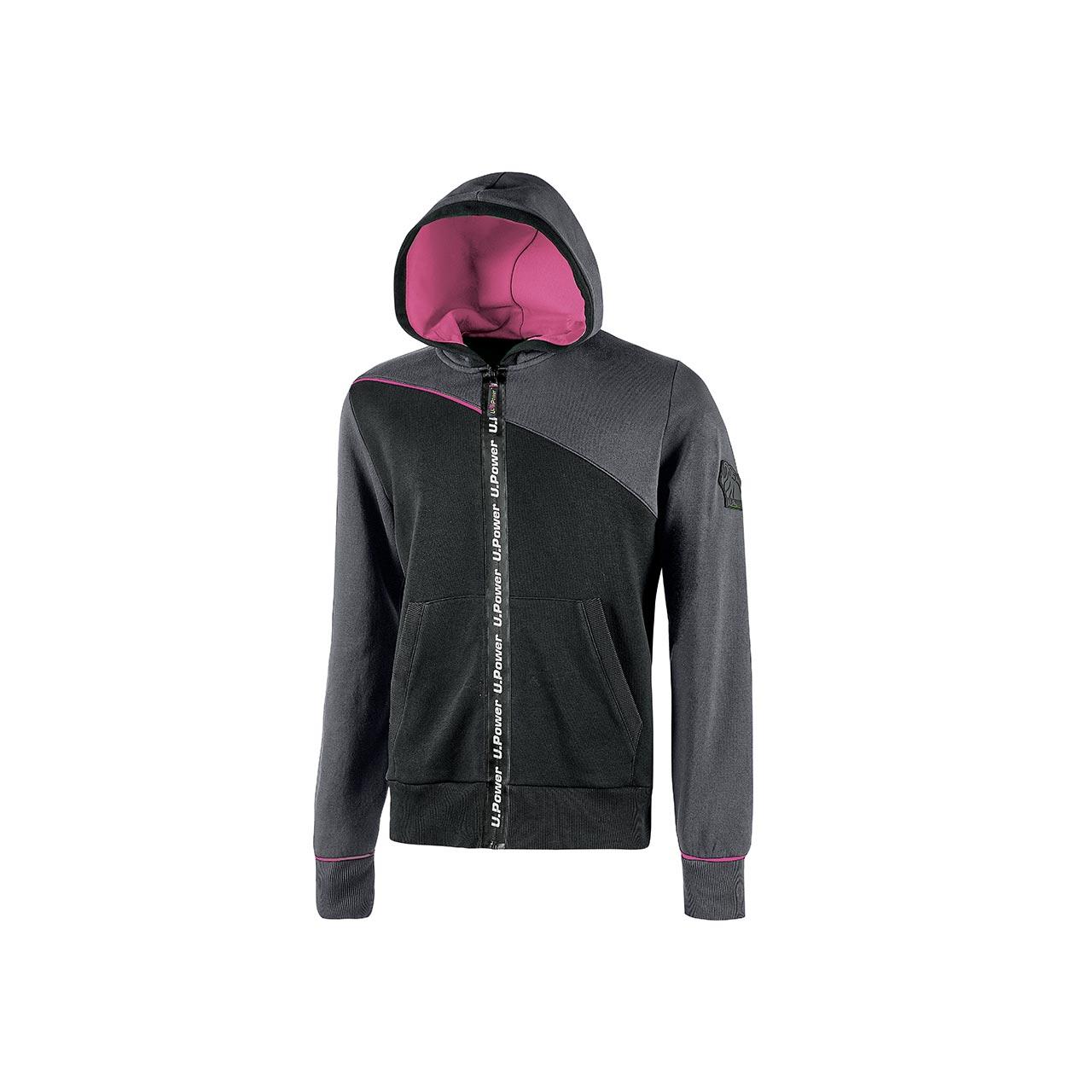 FELPA DONNA ZIP INTERA CON CAPPUCCIO U-POWER "JUPITER"