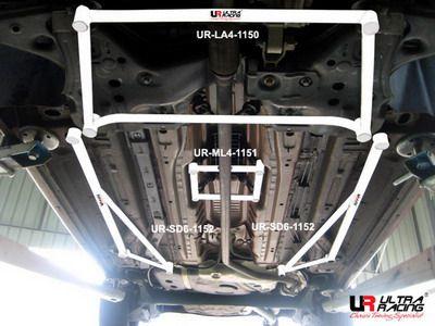 FIAT GRANDE PUNTO 8V 1.4 06+ FRONT H-BRACE / ULTRA-R MID LOWER H-BRACE / 3-POINT FLOOR BARS