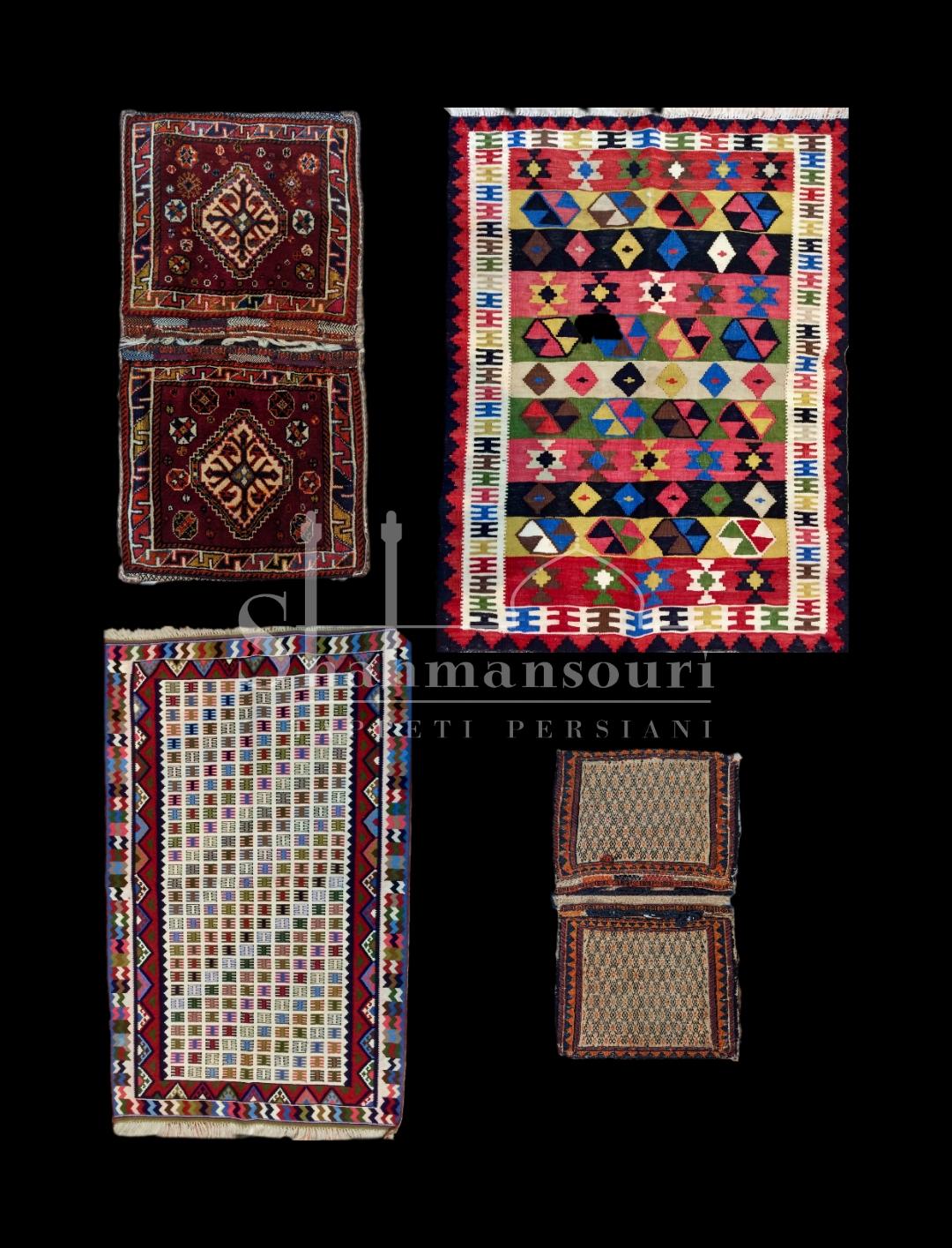 Kilim tessuto piano disegno geometrico