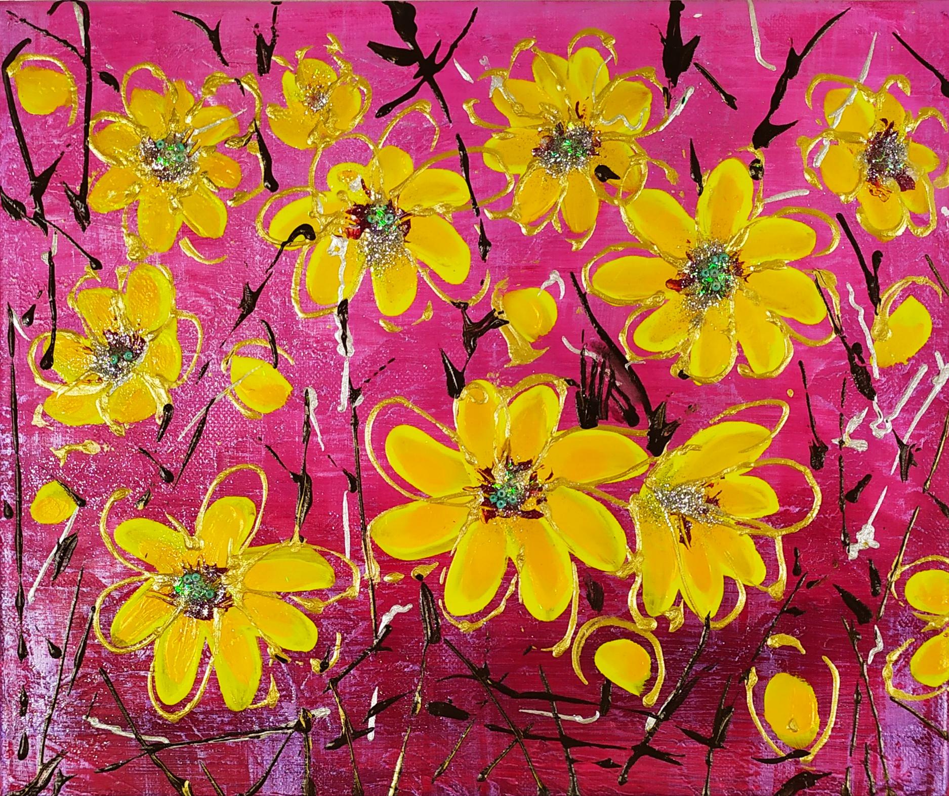 Dittico di calendule / Diptych of Marigolds, Dipinto/Painting