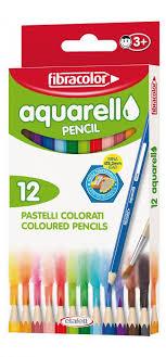 FIBRACOLOR AQUARELLO PENCIL 12 PASTELLI ACQUERELLABILI