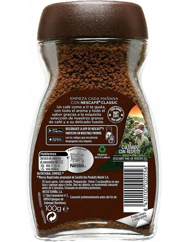 Caffé Nescafé Classic Solubile Natural 100gr 50 tazze