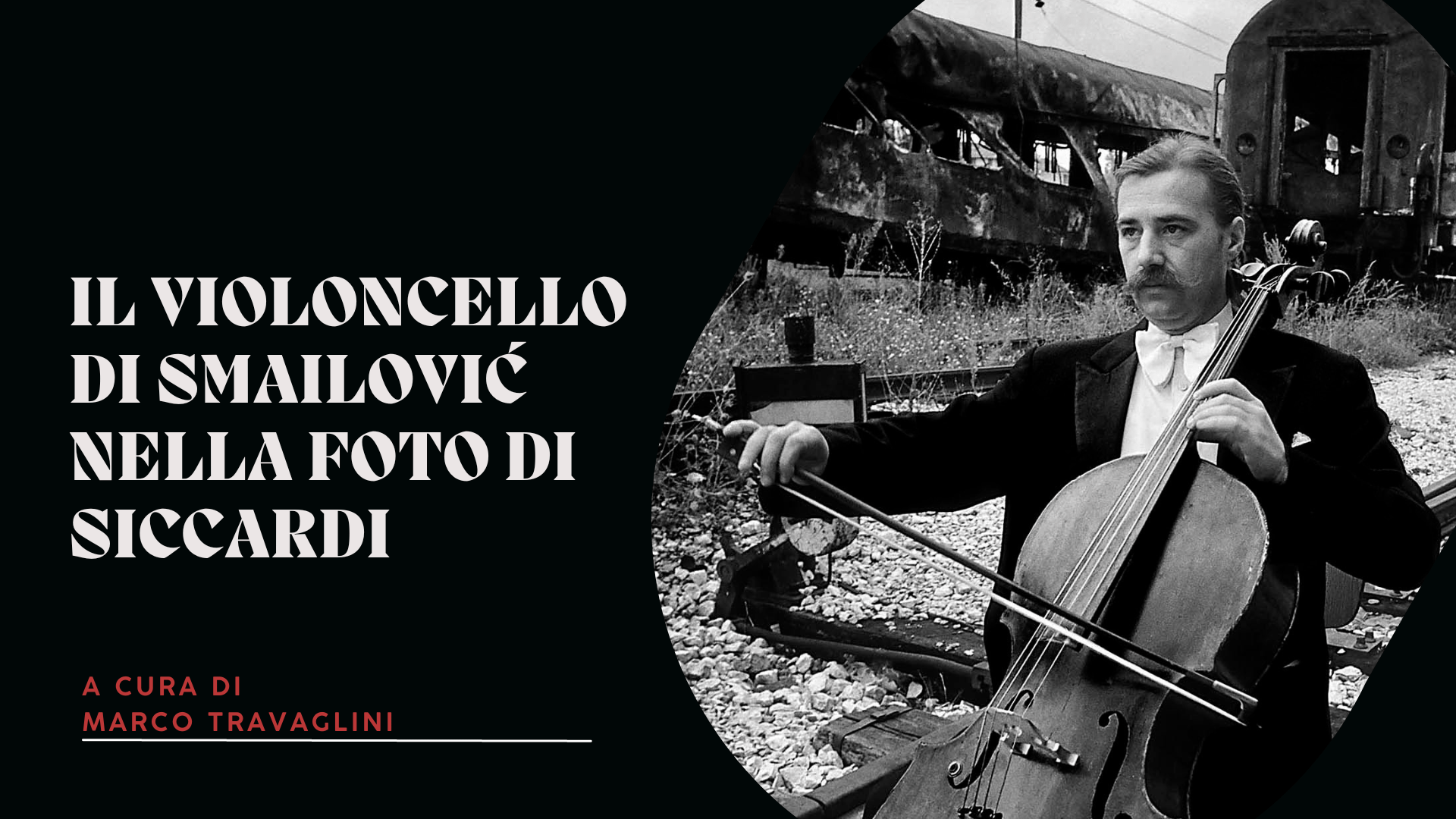 Il violoncello di Smailović nella foto di Siccardi