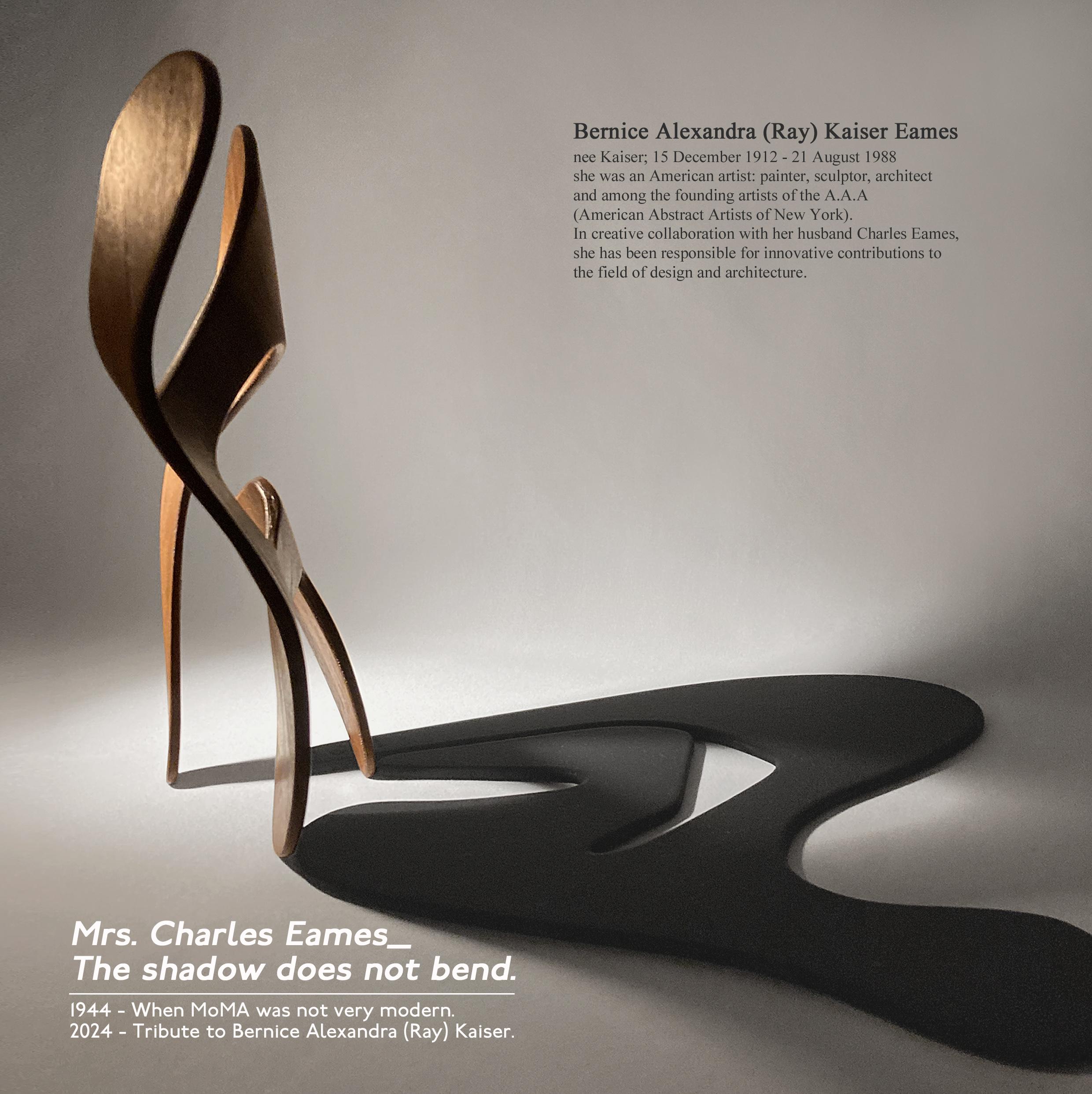 Mrs. Charles Eames_ The shadow does not bend.