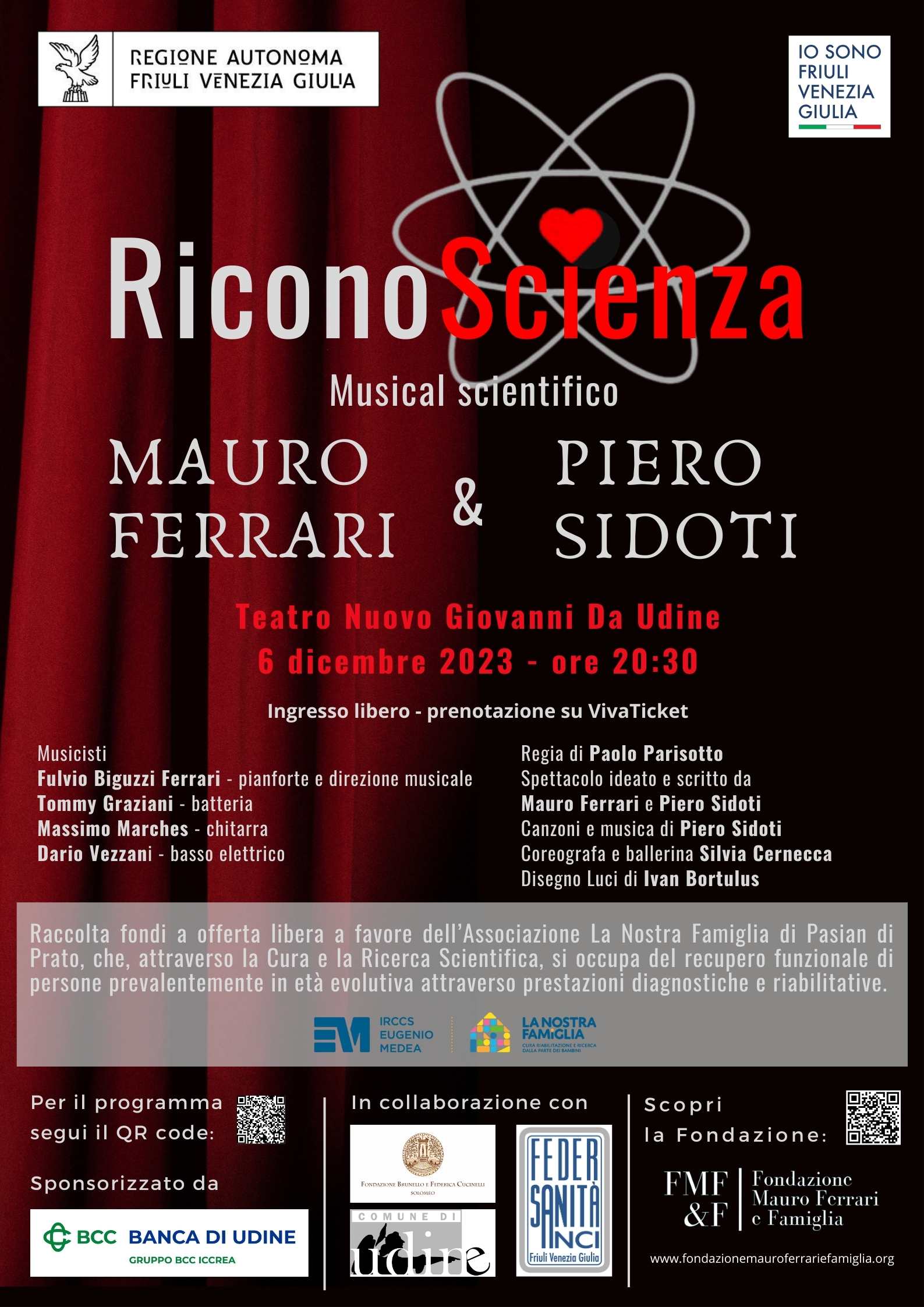 RiconoScienza Teatro Nuovo Giovanni da Udine  Mauro Ferrari Piero Sidoti