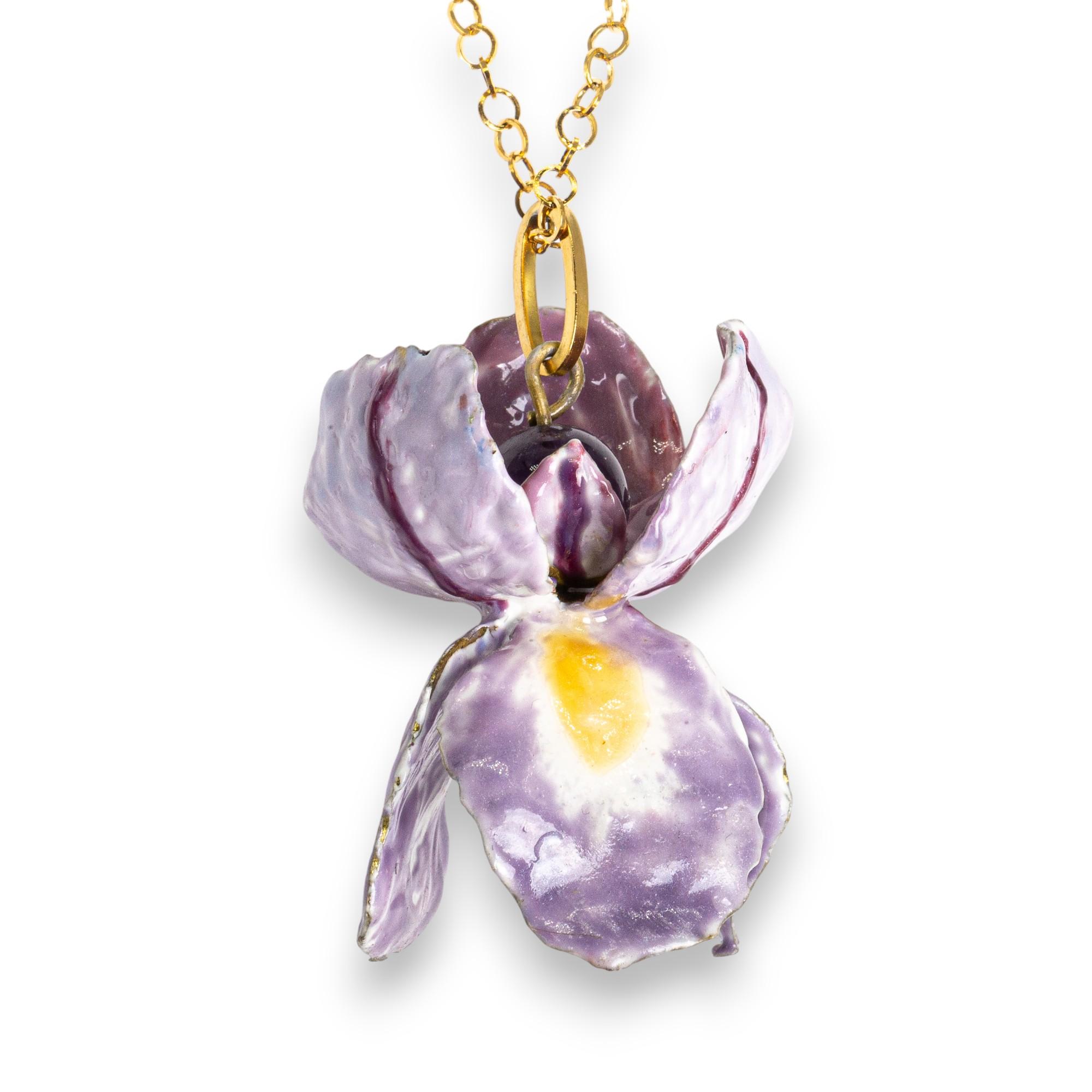 CIONDOLO FIORE DI IRIS : IRIS FLOWER PENDANT