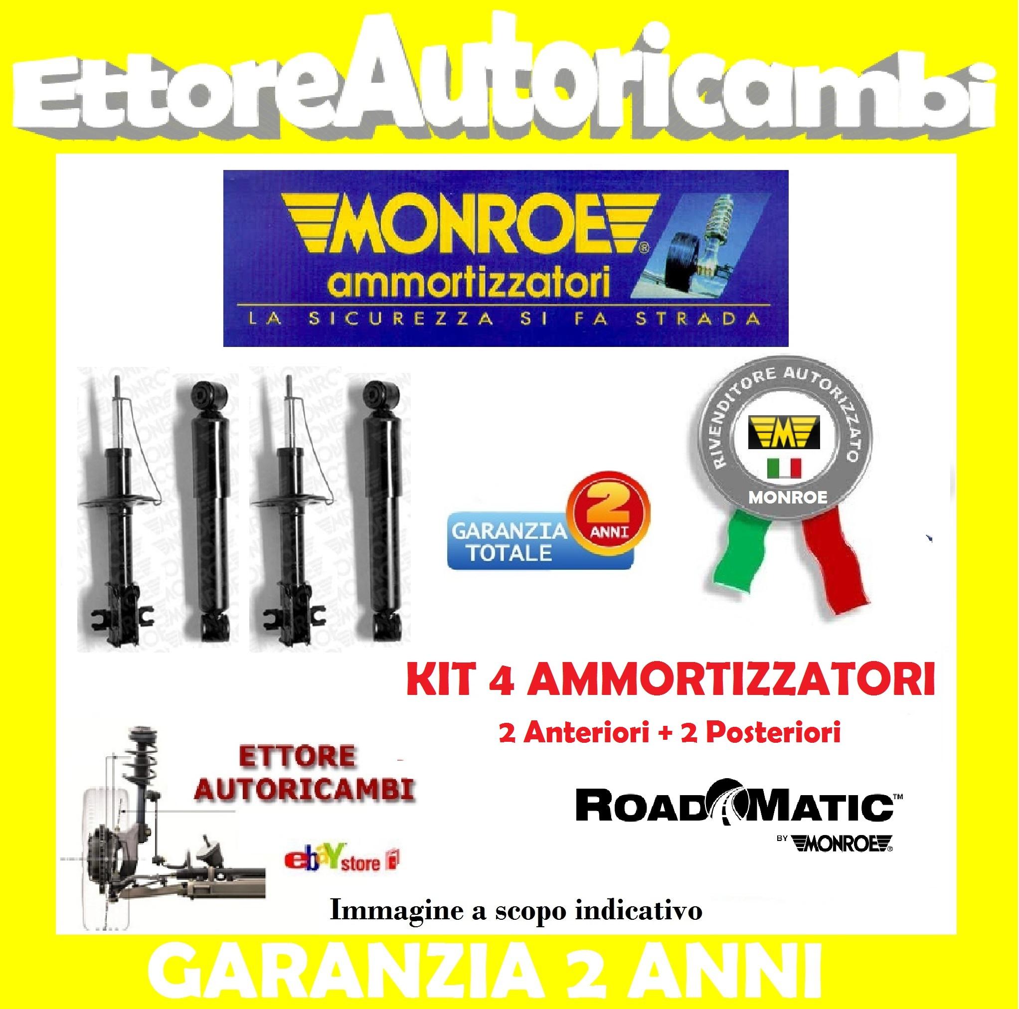 KIT 4 AMMORTIZZATORI MONROE FIAT SEICENTO (187) DAL 1998>2010 - 600 NUOVI