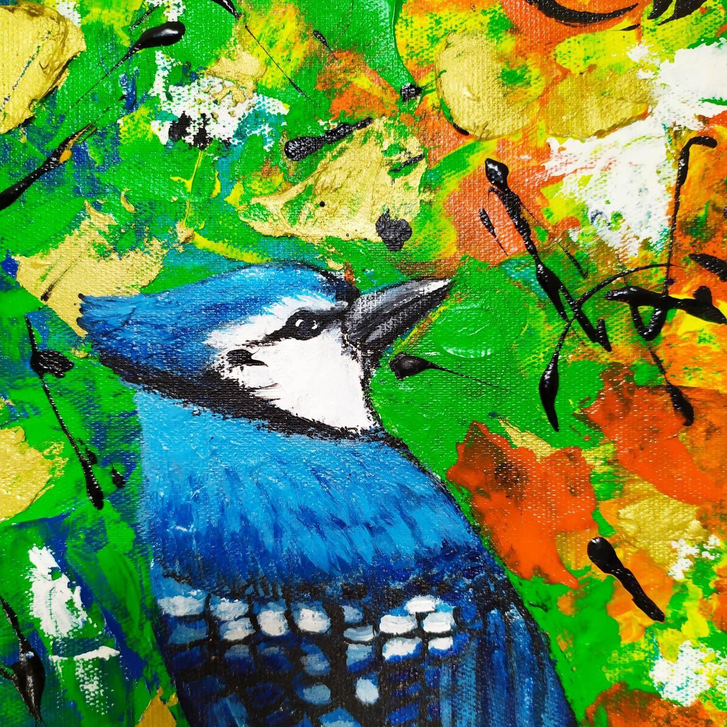 American blue uccello Dipinto