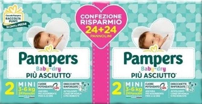 Pampers Baby Dry pacco doppio taglia 2
