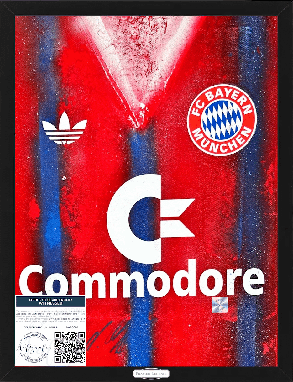 Artwork Bayern Monaco Theme Andreas Brehme Firmato Limited Edition