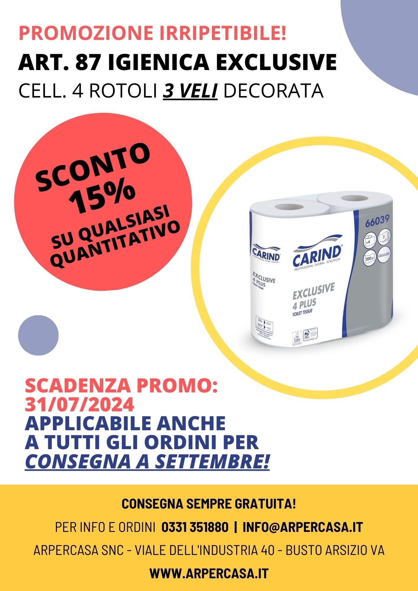 Promozione Igienica Exclusive!