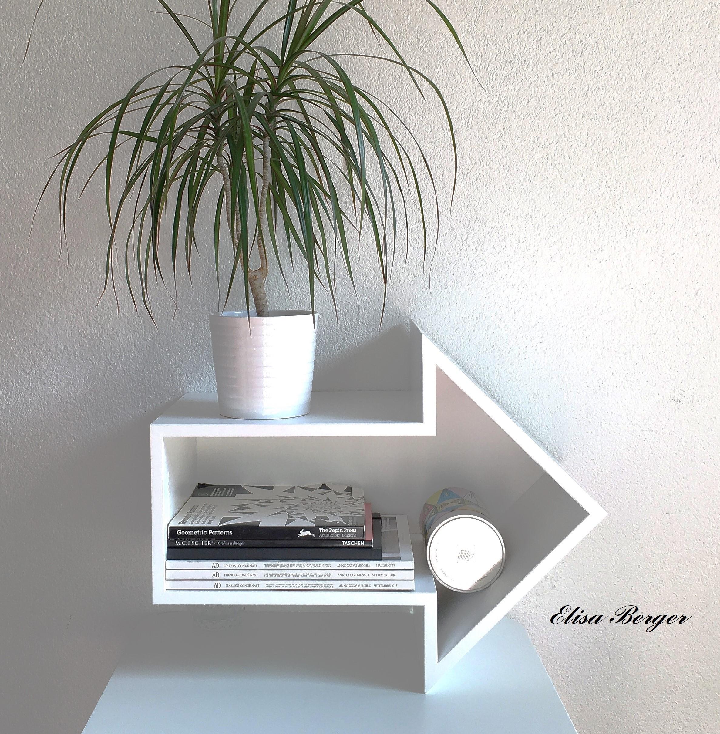 1x ELECTRA WHITE Modular Shelf / Libreria modulare in legno bianco