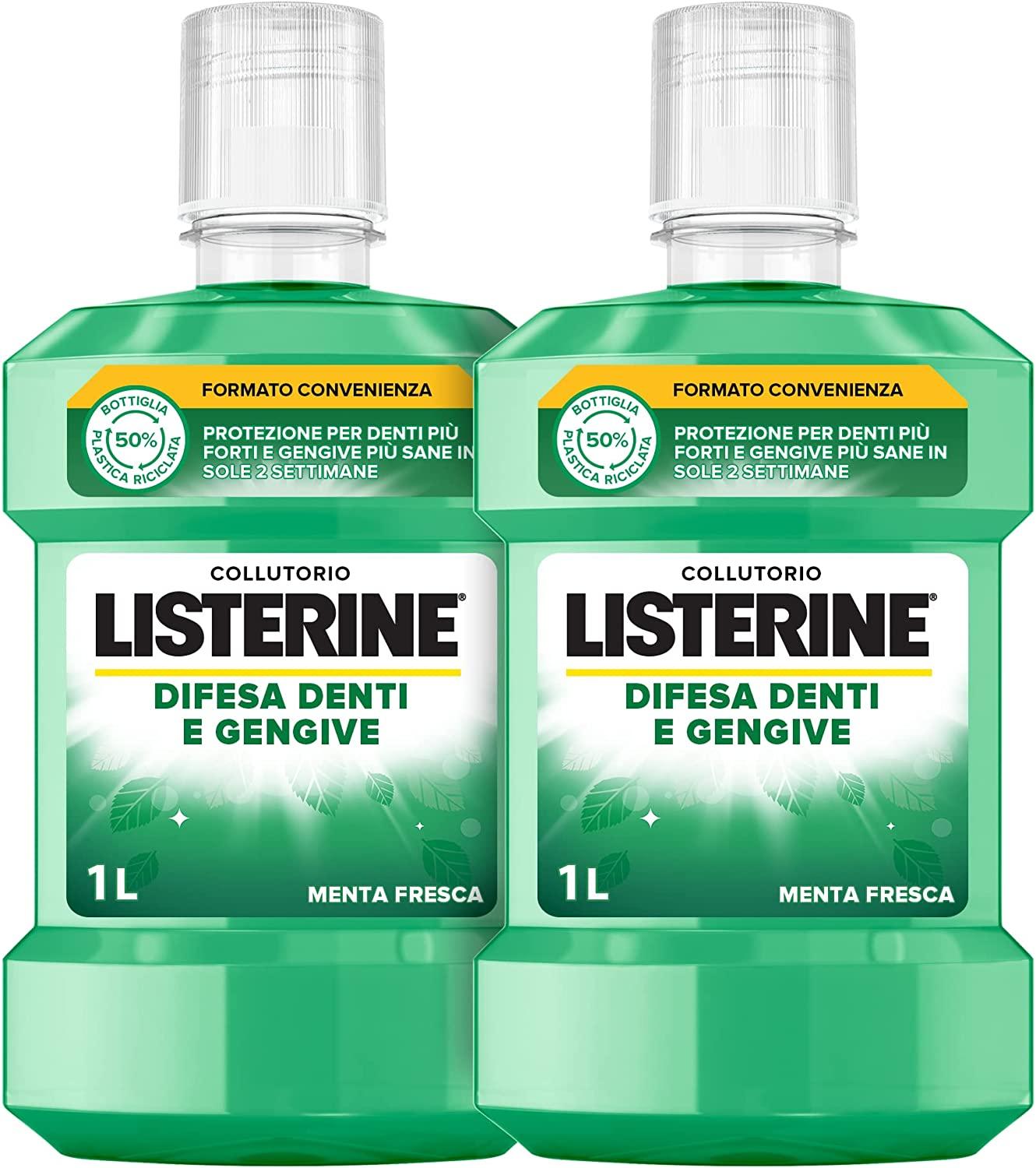 Listerine difesa Denti e Gengive Menta Fresca 2 Confezioni da 1L