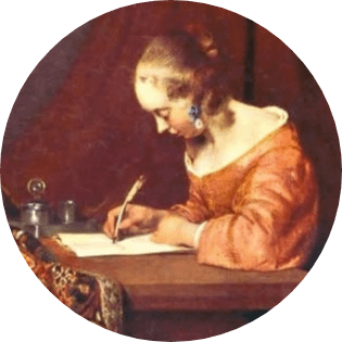 Gerard Terborch "Mujer escribiendo una carta"