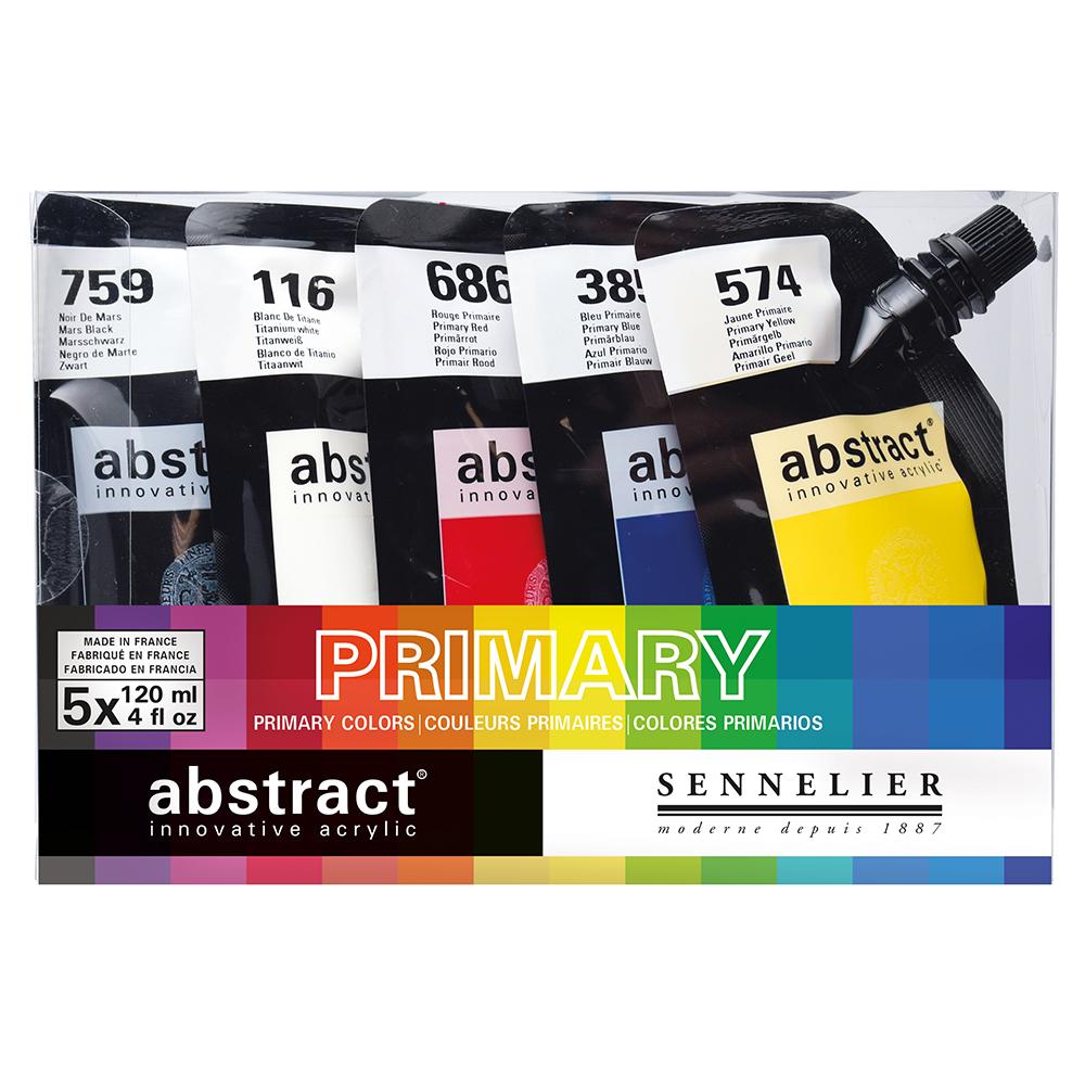 Sennelier - Abstract set da 5 colori acrilici primari da 120 ml