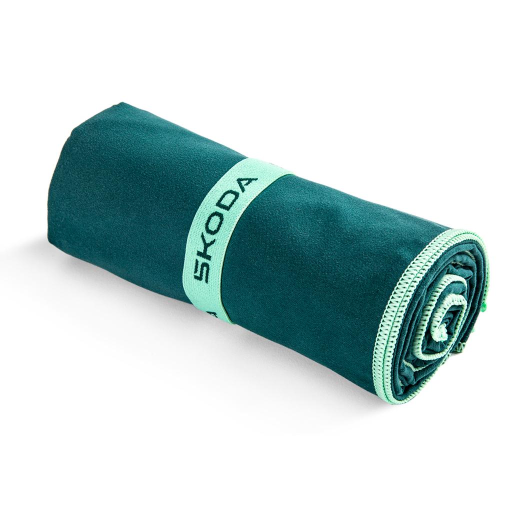 Asciugamano sportivo verde originale accessori Skoda 6U0084500A