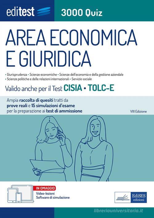 EDITEST  -  AREA ECONOMICA E GIURIDICA. 3000 QUIZ 2024