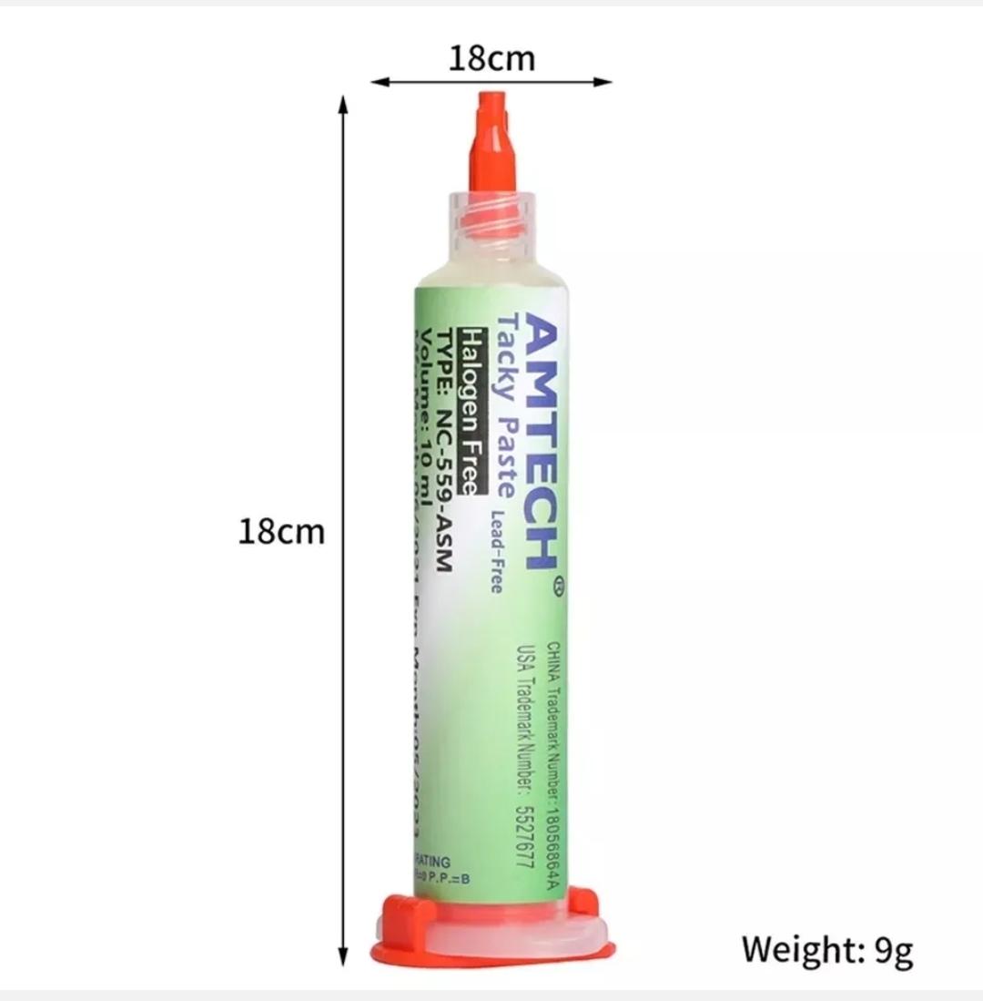 AMAZON FLUSSANTE SALDATURE FLUX PASTA GEL SALDANTE AMTECH NC 559 ASM UV Tpf 10cc - Foto 10