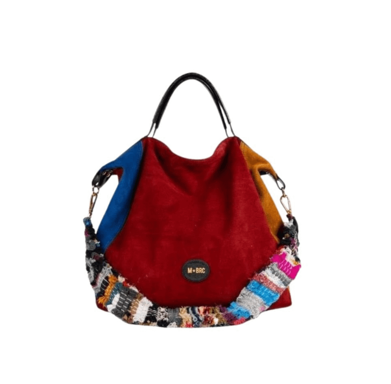 Mbrc T413 Borsa da donna a mano in pelle scamosciata