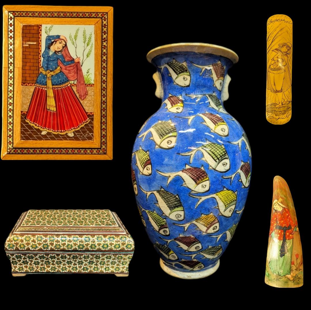 Artigianato Persiano, Ceramiche, Scatole Intarsiate e miniature fatte a mano