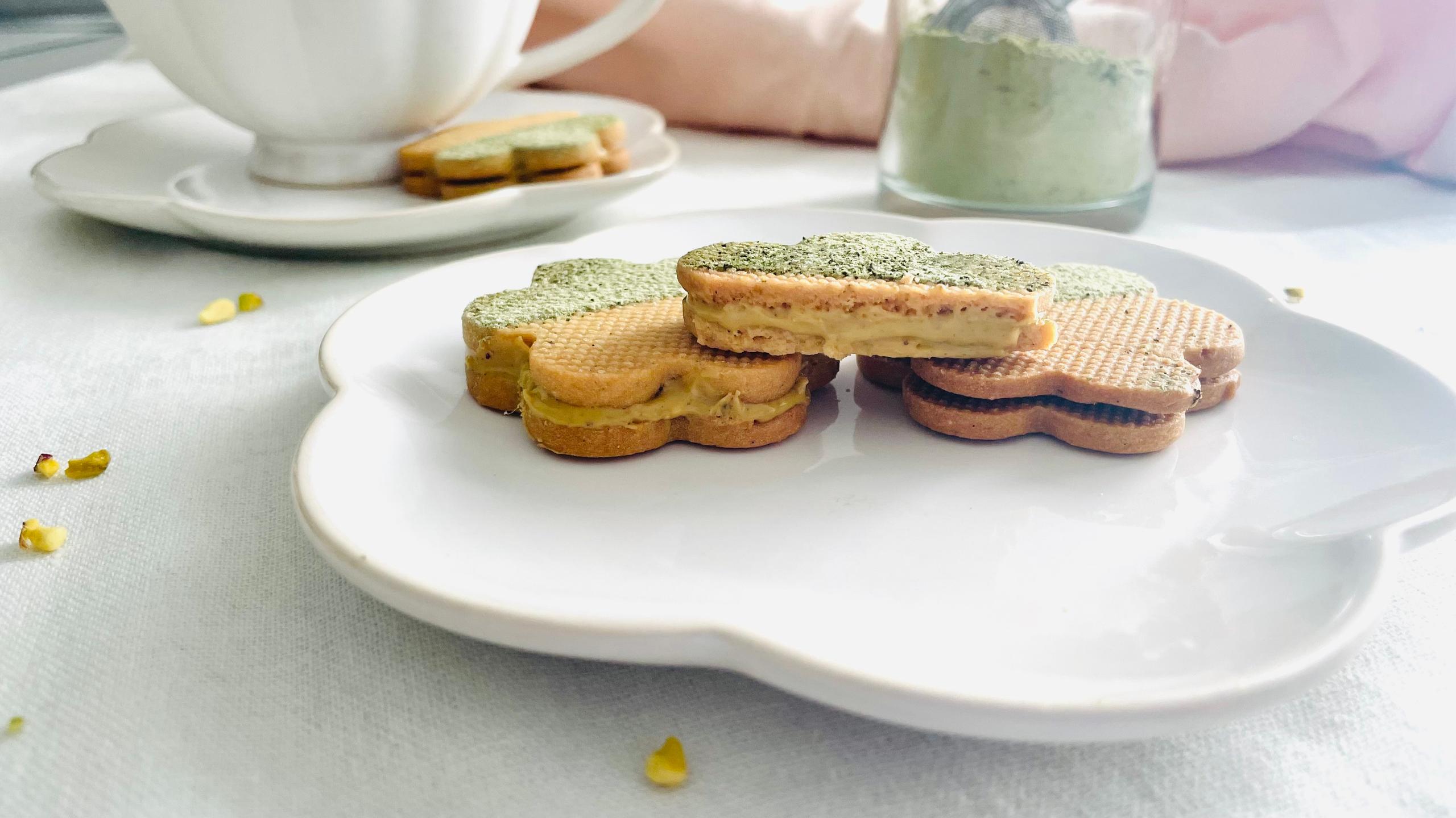 Biscotti pistacchio e matcha