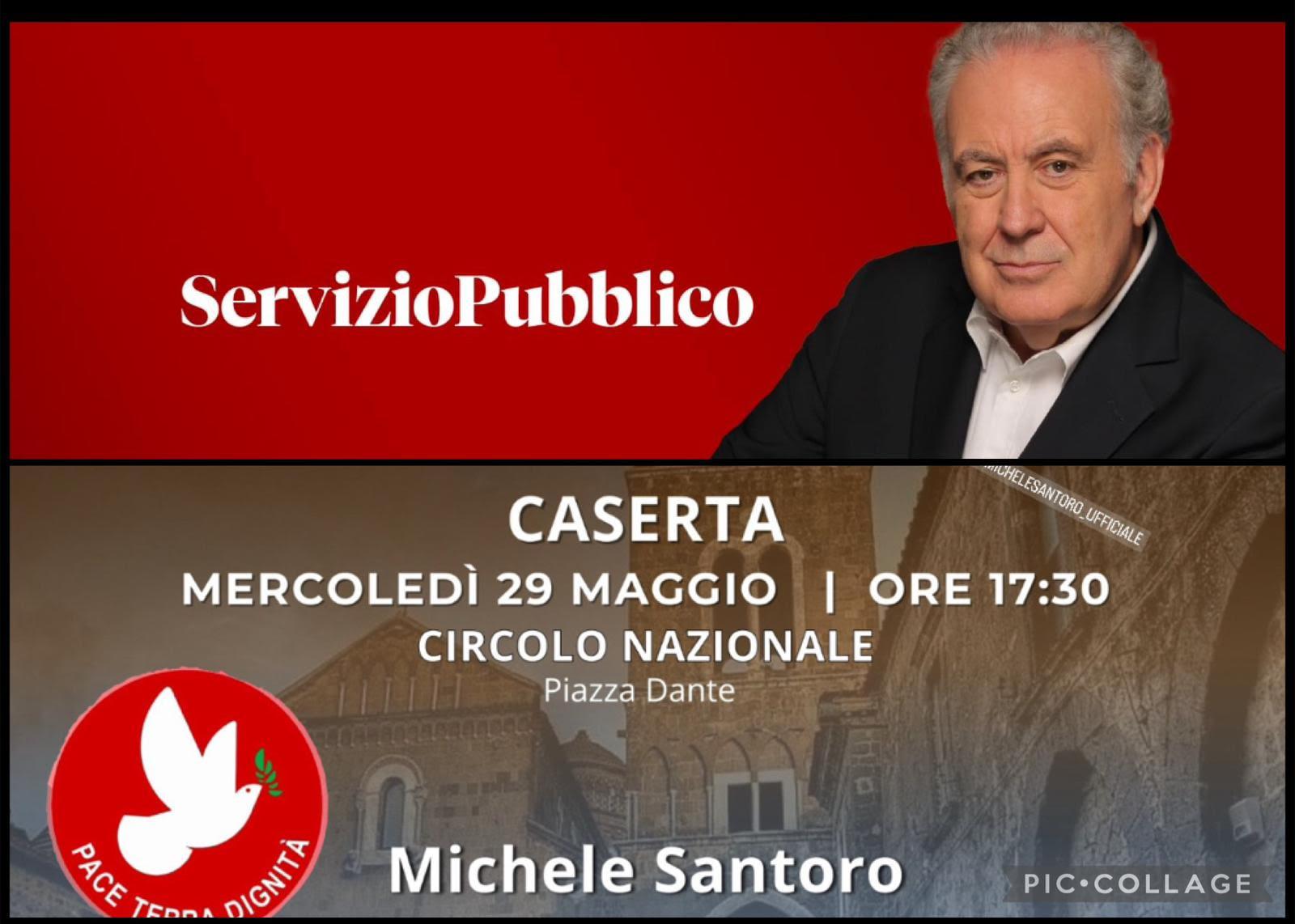 Occasione per i cittadini di Caserta e provincia di poter incontrare Michele Santoro