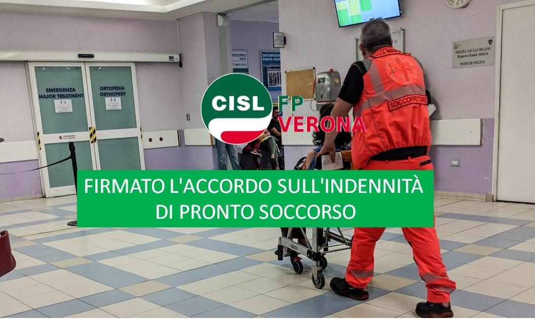 CISL FP Verona. Sanità. Firmato l'accordo sulle indennità di Pronto Soccorso CCNL Sanità Pubblica