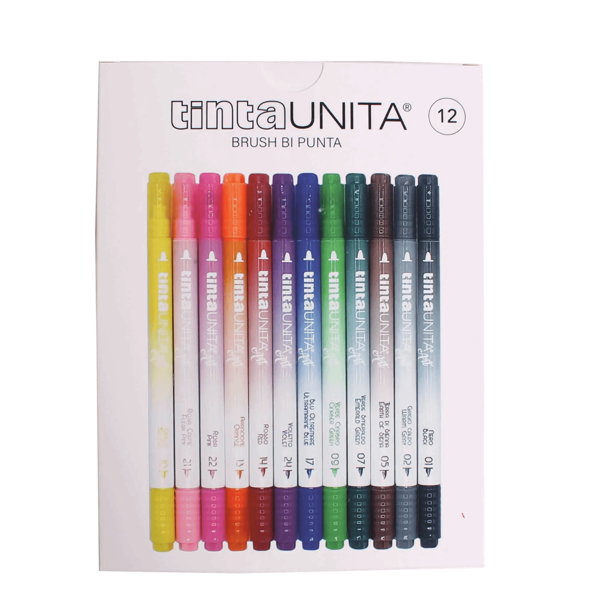 TINTA UNITA Brush di punta 12pz