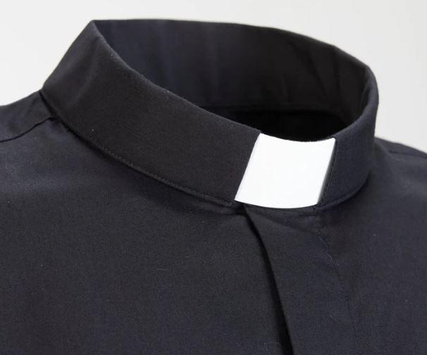 Camicia 100% Cotone NERO - Clergy - Manica Lunga