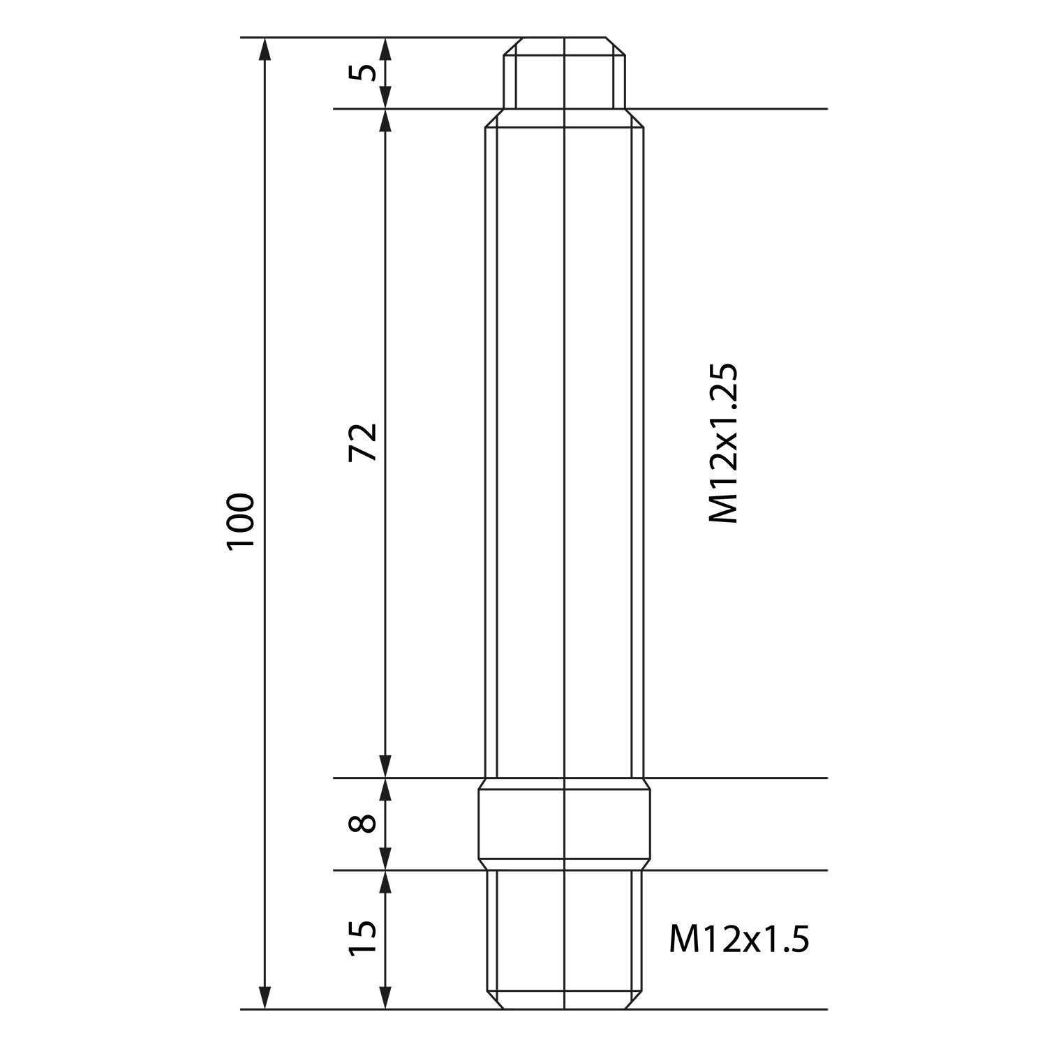 KIT Prigioniero Doppio Filetto M12x1.5 > M12x1.25 - EVOCORSE