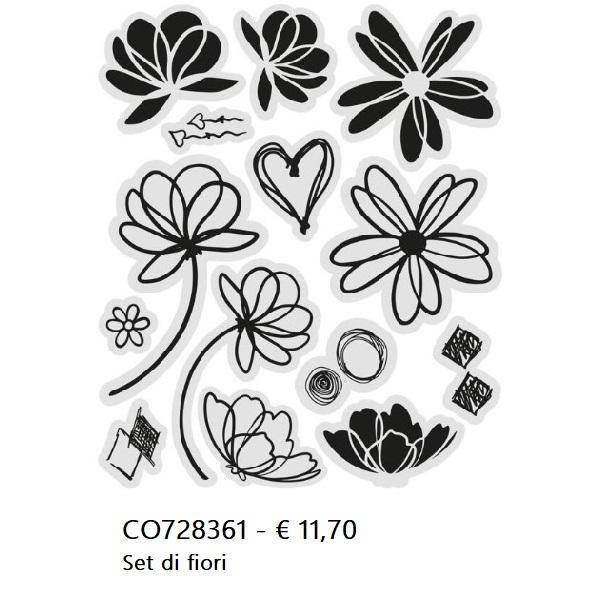 Timbri trasparenti in silicone - CO728361 Set di fiori
