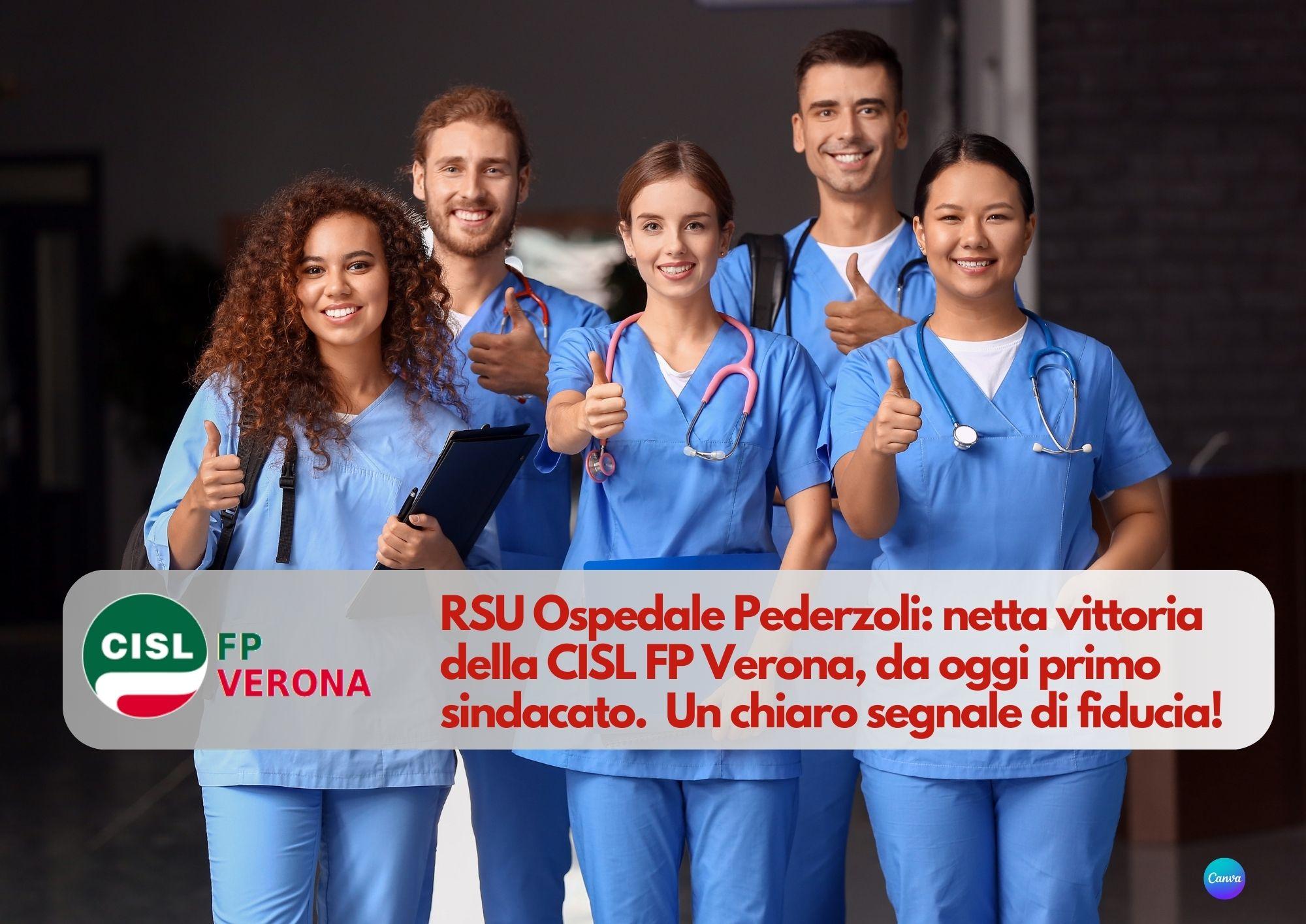 CISL FP Verona. Siamo il primo sindacato alla conta voti per RSU Ospedale Pederzoli Peschiera
