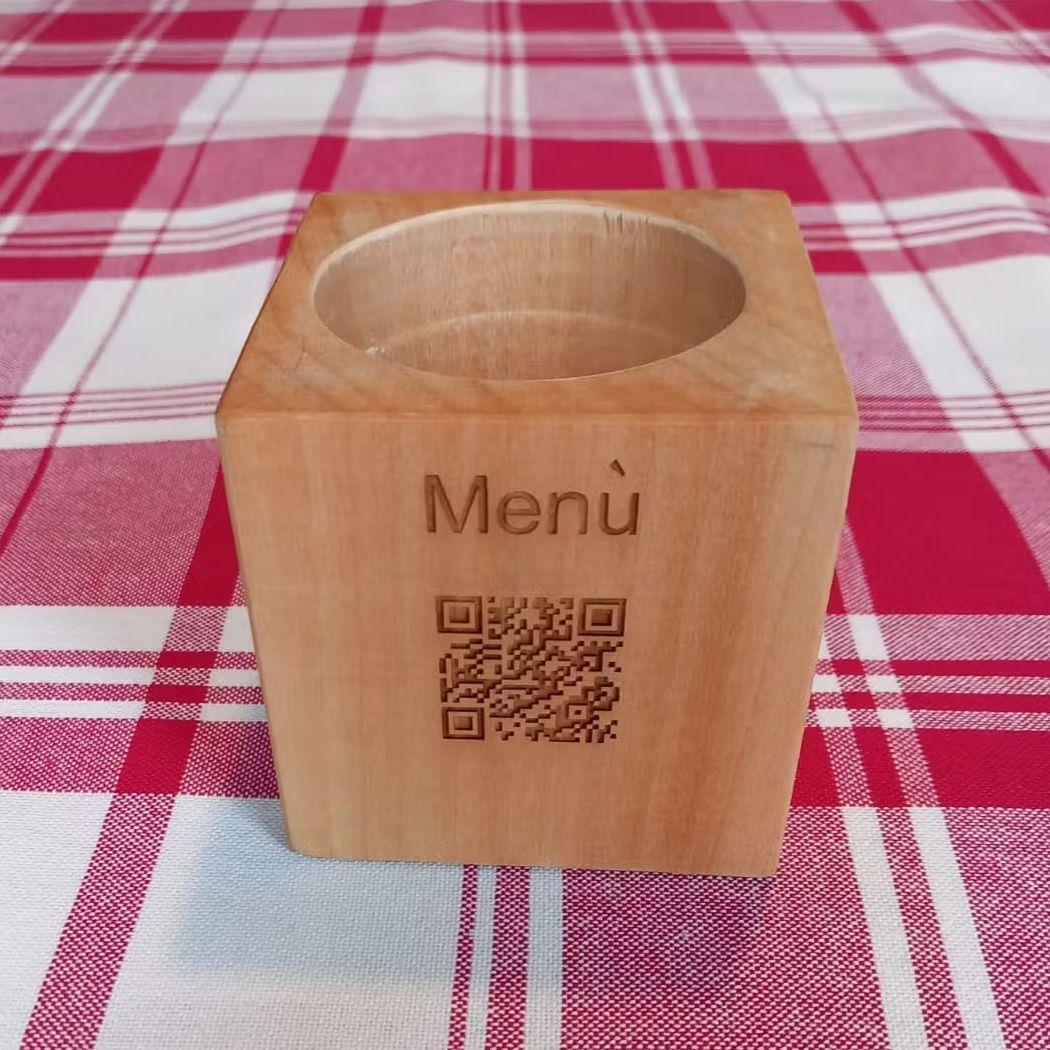 Cubo in Legno naturale , con foro , ecologico , segnaposto , numero tavolo , ristorante , pizzeria