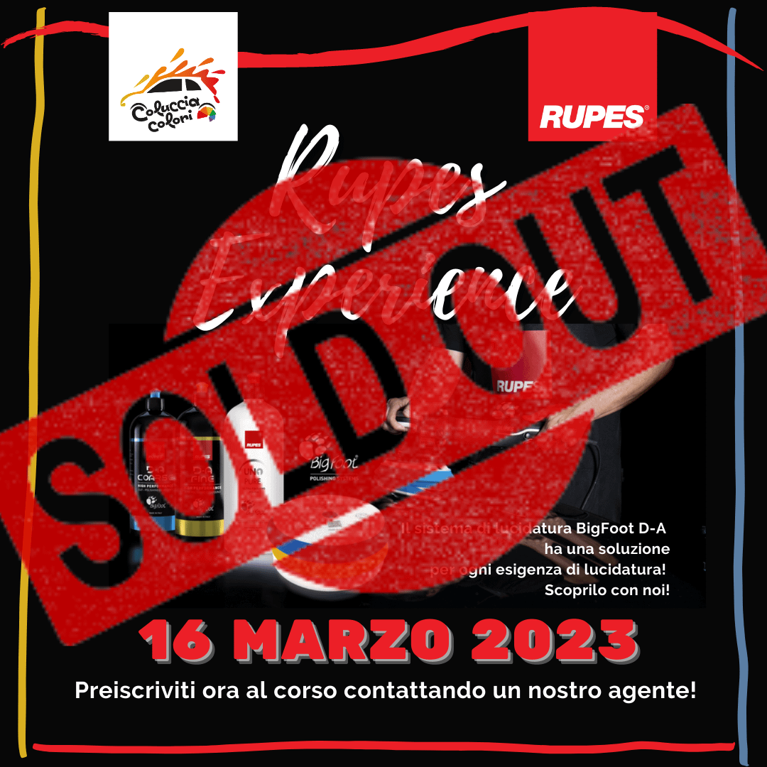 SOLD OUT - Corso Lucidatura Rupes Experience 16 marzo 2023