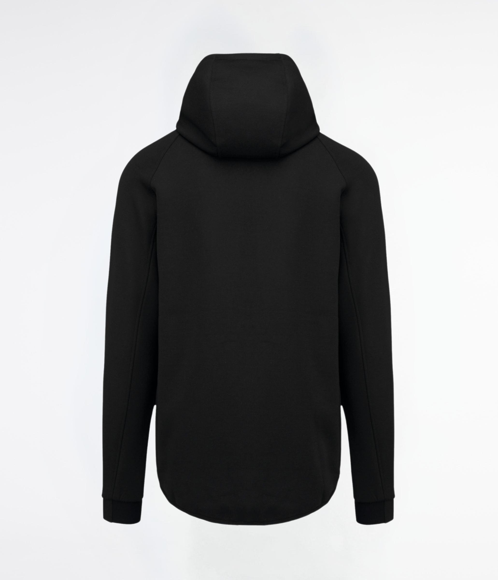 Felpa full zip con cappuccio black