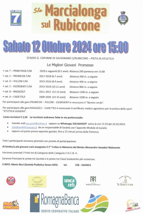 Sabato 12/10 la Marcialonga dei Ragazzi