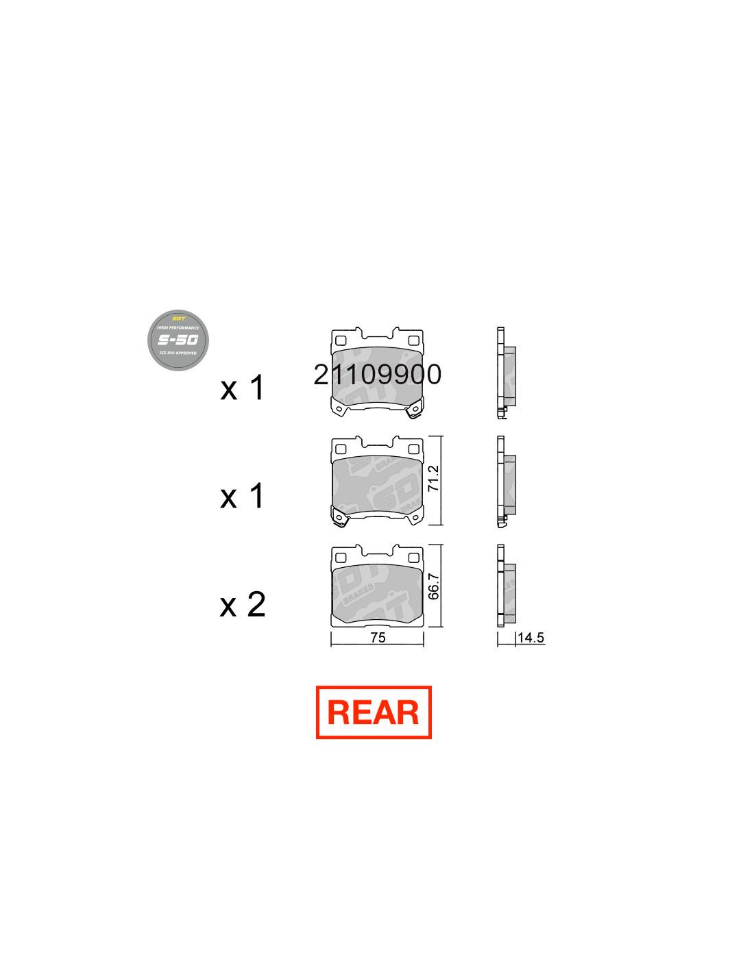 Toyota Yaris GR Front / Rear Brake Pads - SDT Brake