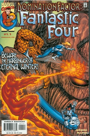 DOMINATION FACTOR. FANTASTIC FOUR #1.1#2.3 AVENGERS #1.2 #2.4 - MARVEL COMICS (1999)