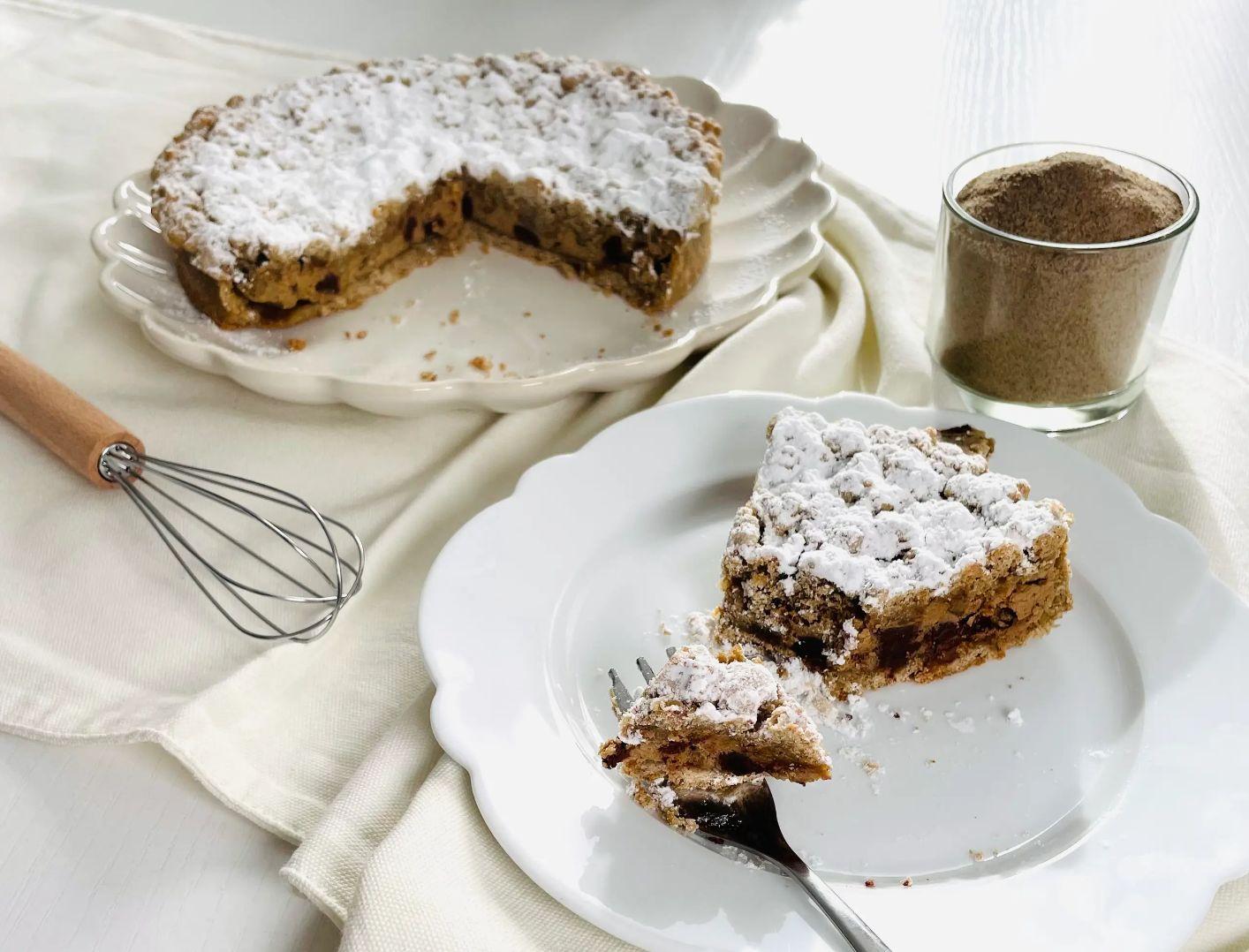 Sbriciolata al grano arso, caffè e cioccolato