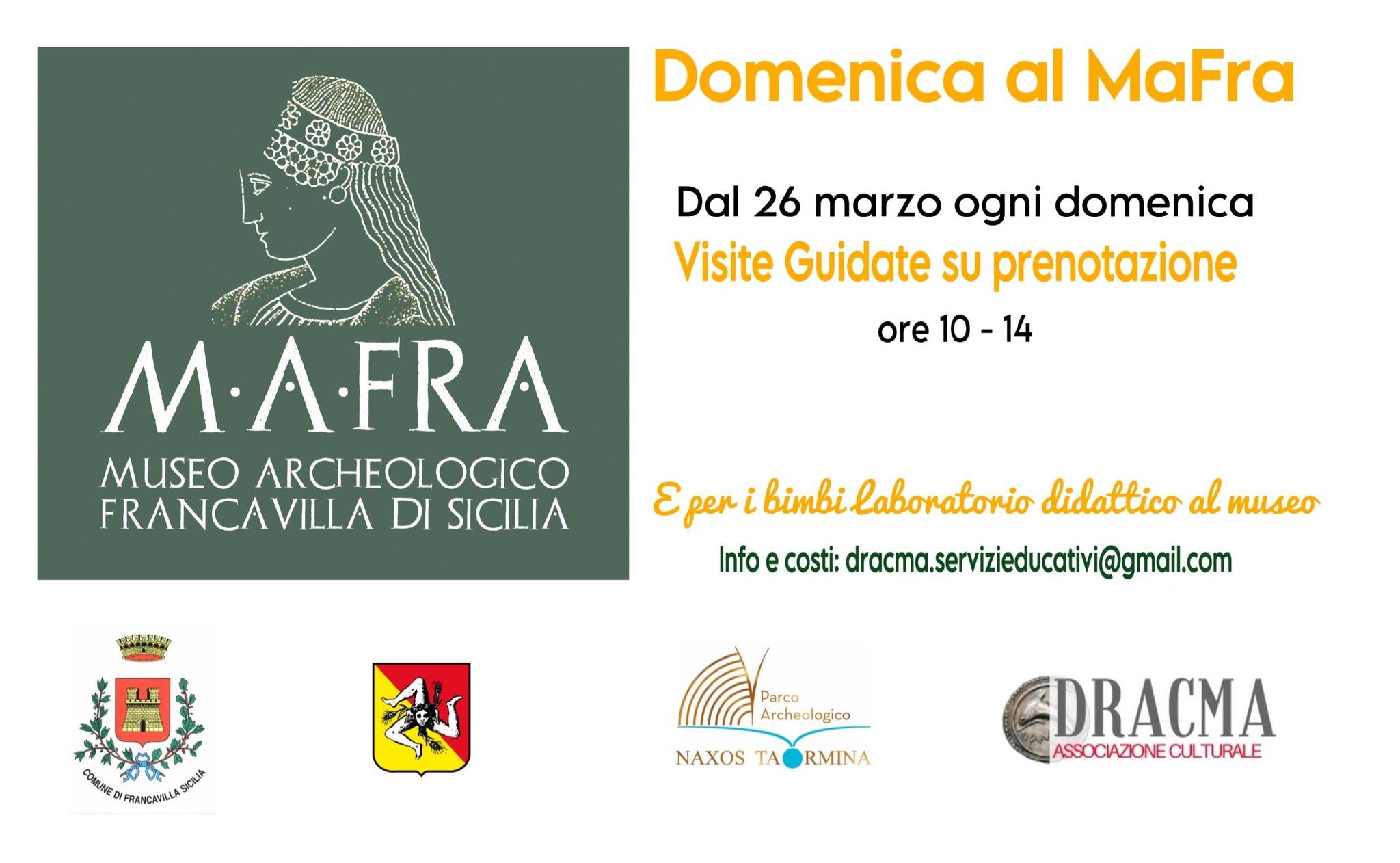 Domenica al M.A.FRA., il Museo Archeologico di Francavilla di Sicilia, con l'associazione Dracma