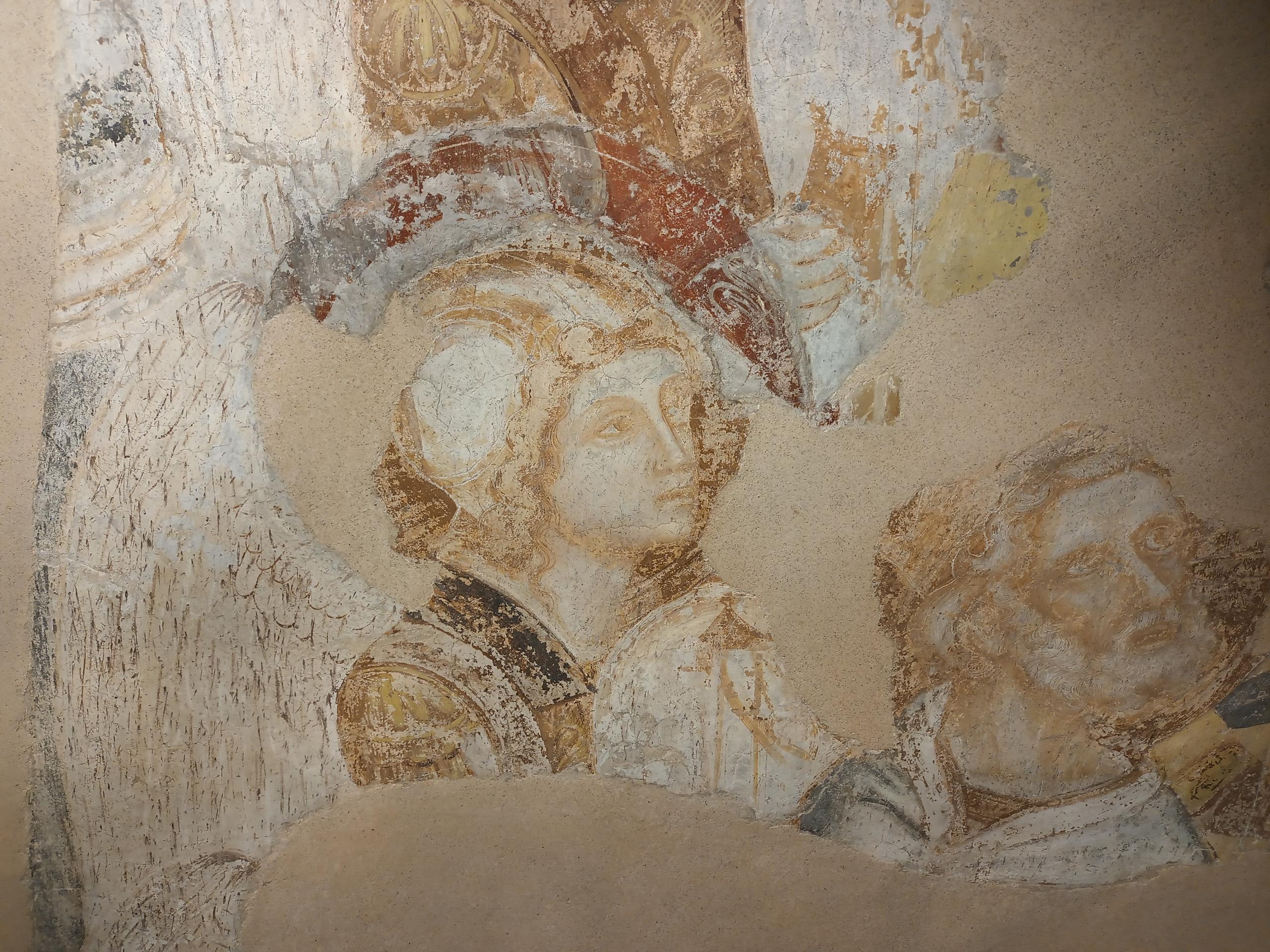 affreschi XIV° sec. staccati e montati su pannelli