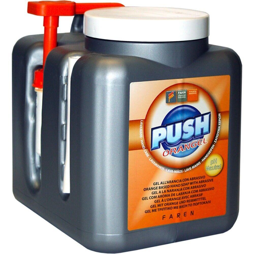 CREMA LAVAMANI GEL ABRASIVA 'PUSH ORANGEL' 5000 ml - con dosatore