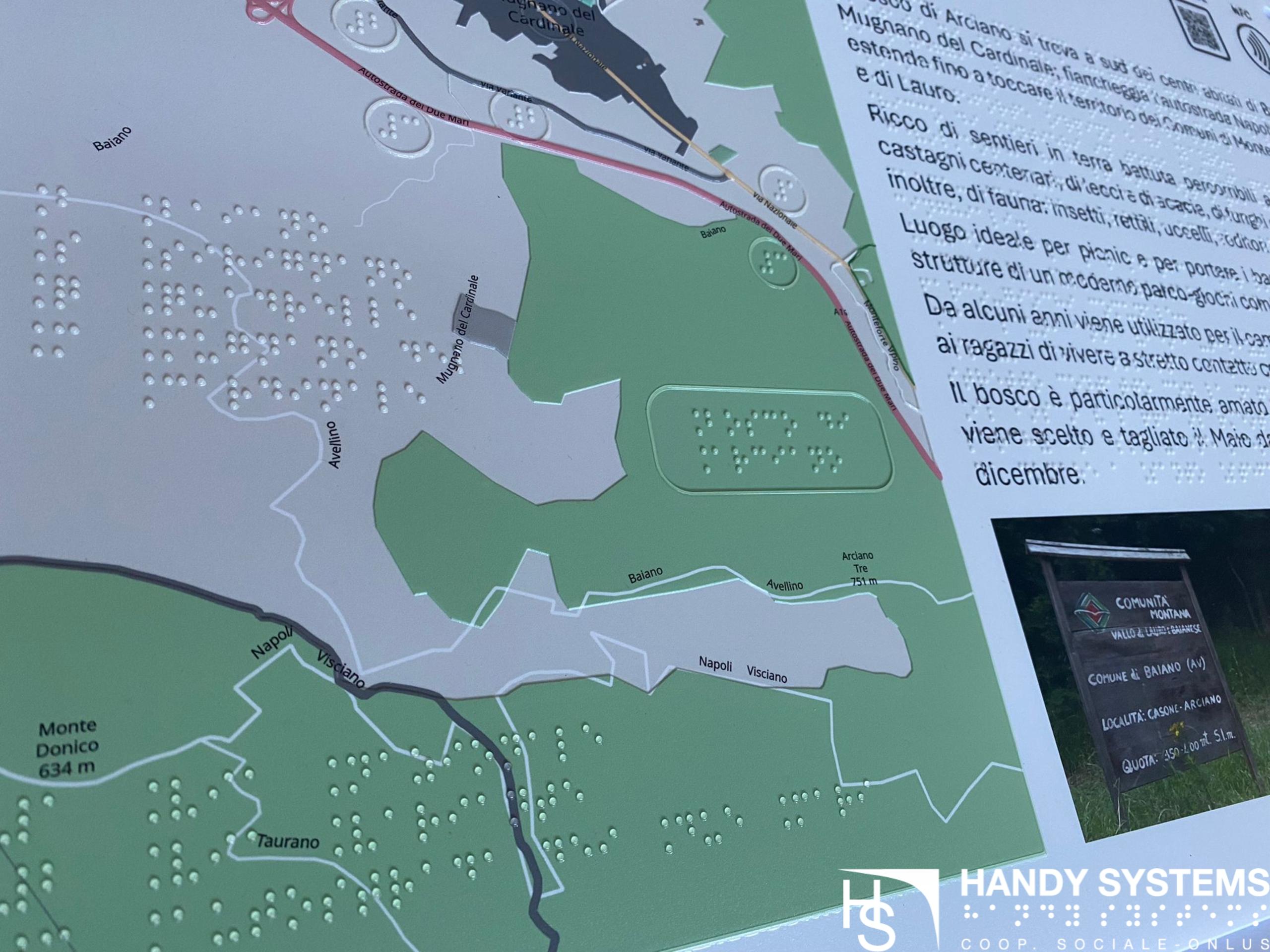 targa Braille con immagine a rilievo