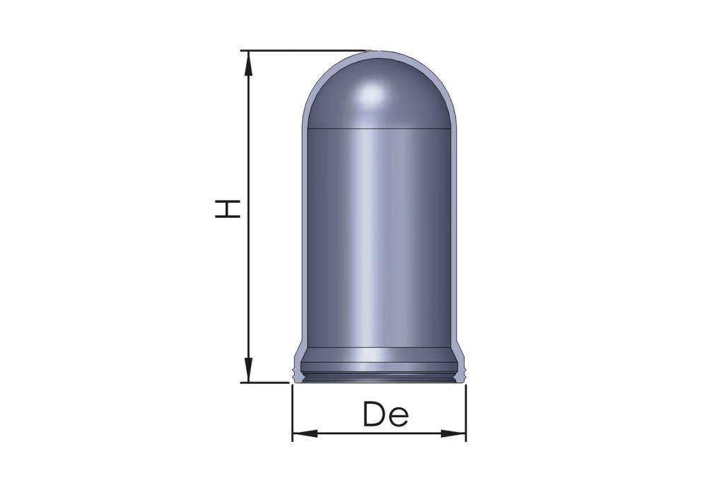 Membrana gas (bladder) diametro < 50 mm