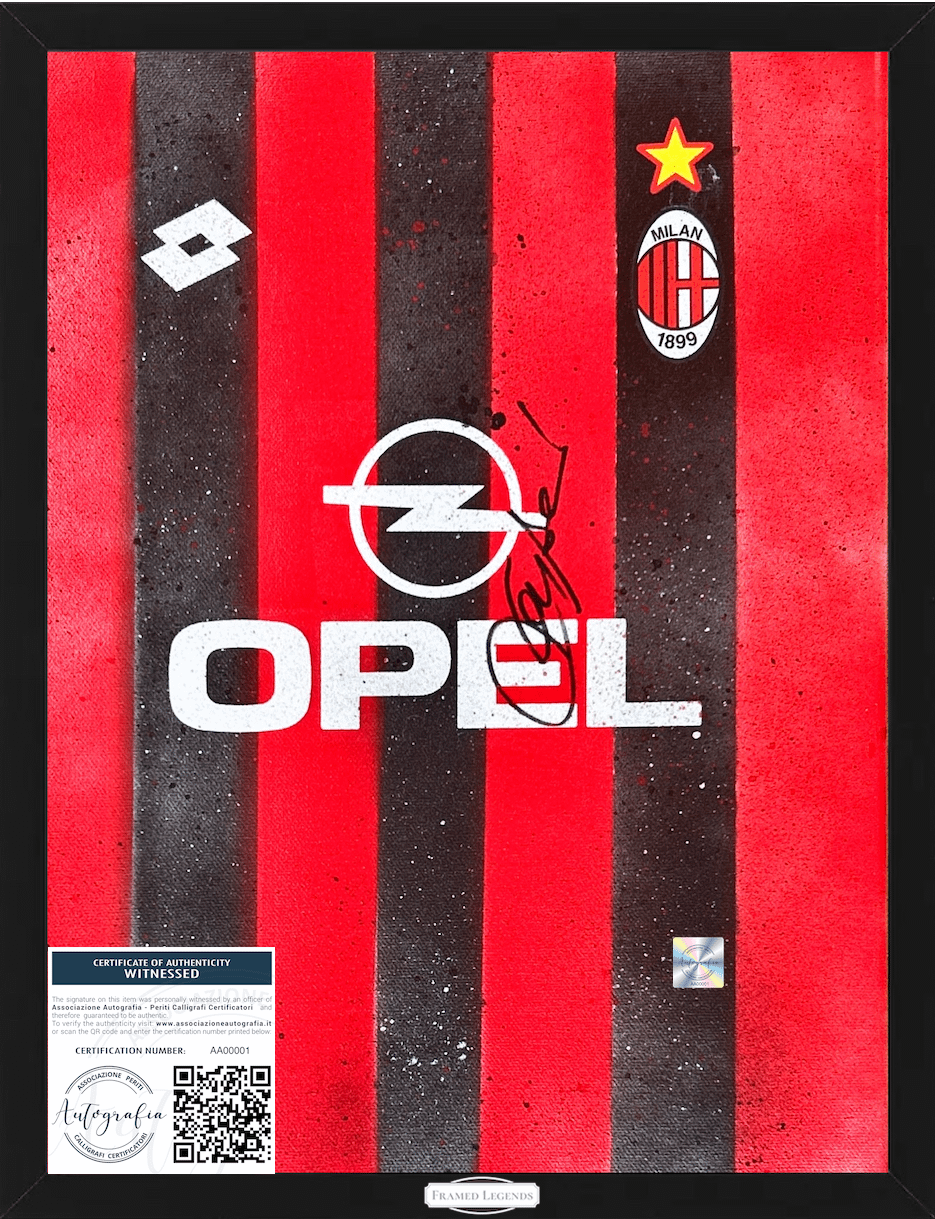 Artwork Autografo Franco Baresi Limited Edition AC Milan Football Theme Opel