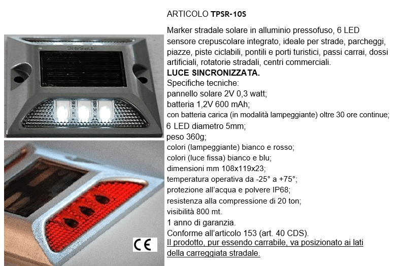 ART. TPSR-10S luce sincronizzata