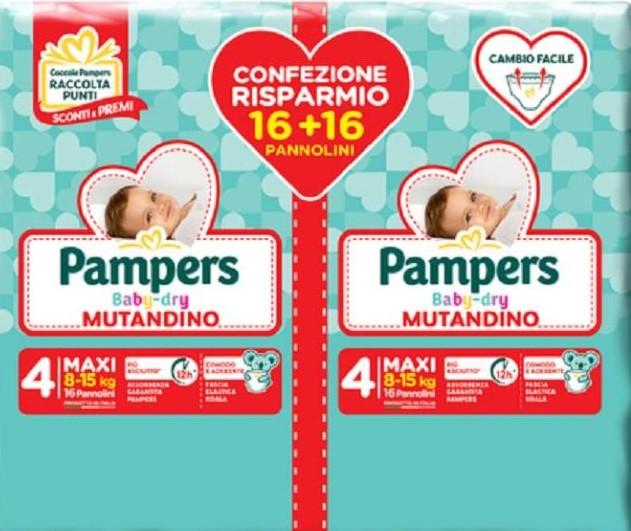 Pannolini Pampers Baby Dry Mutandino taglia 4